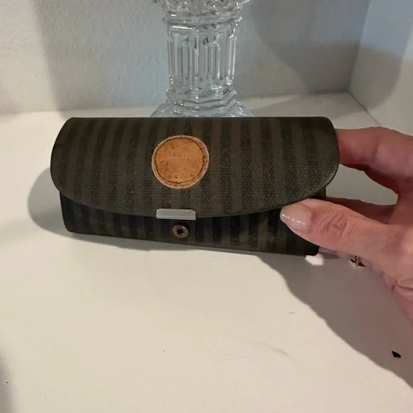 Vintage Fendi Black and Tan Striped eyeglass case - Picture 6 of 6